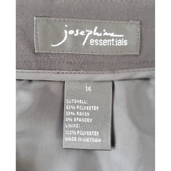 Womens Black Pencil Skirt Josephine Essentials Size 14 Knee Length Back Slit NWT - Picture 9 of 12